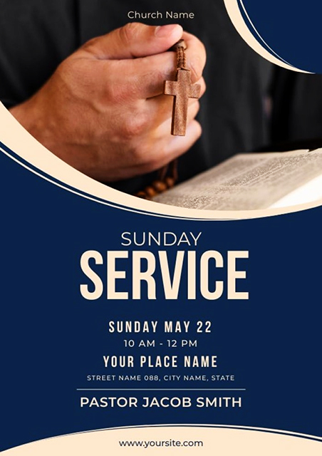 Blue-J.S.-Sunday-Service-Church-Invitation-Card